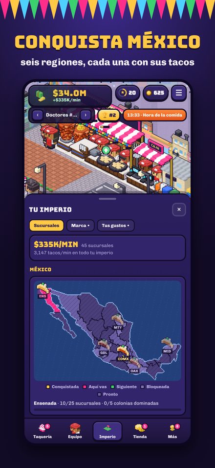 El mapa de México con tus regiones